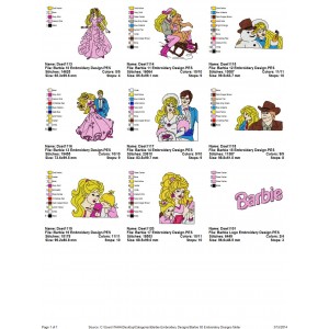 Package 9 Barbie 02 Embroidery Designs